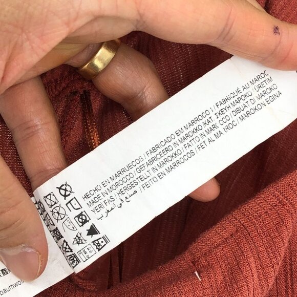 Pull & Bear Rust Orange Brown Halter Ring Bodysuit size S - Picture 13 of 15